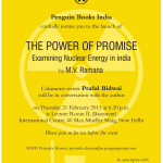 “THE POWER OF PROMISE: Examining Nuclear Energy in India” – Book launch
