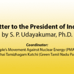 Letter to the President of India by S. P. Udayakumar
