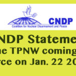 CNDP Statement on the TPNW coming into force on Jan. 22 2021