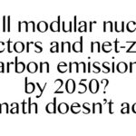 Small modular nuclear reactors and net-zero carbon emissions by 2050? The math doesn’t add up